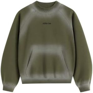 Aelfric Eden Mock Neck Sweatshirt Acid Wash Gradient Green Small