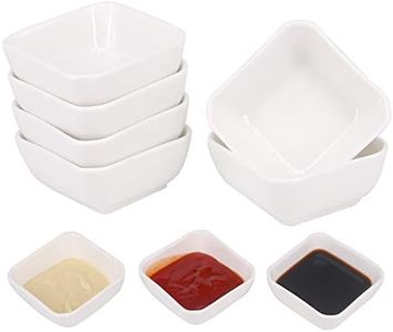 Belinlen 6 Pack 3 oz Ceramic Dip Bowls Set Porcelain Dip Mini Bowls Soy Sauce Dish White