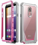 Poetic Guardian Series Designed for LG Stylo 5 /LG Stylo 5 Plus/LG Stylo 5V Case, Full-Body Hybrid Shockproof Bumper Cover with Built-in-Screen Protector, Pink/Clear