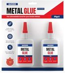 GH1200 Metal Glue, Crystal Clear Super Glue for Metal, Dries flawless, Glue for Metal Works on Stainless Steel, Jewellery, Metal Crafts & more, Best Metal Glue is heat & cold proof (2 pack)