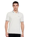 Peter England Men's Slim Fit Polo Shirt (PCKPSSGBK83413_Beige L)