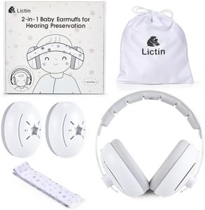 Lictin Casque Anti Bruit Bebe 2 en 1, Confortable Casque Bébé Anti Bruit, Casque Anti Bruit Enfant pour Moins de 48 Mois, Réglable pour le Sommeil et les Activités, Protection Auditive Pour Bébés