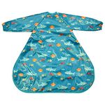 Bibetta Wipeezee Premium Baby Weaning Bibs With Sleeves For 6 month+, Waterproof Coverall Bibs for Baby, Toddler, Boy, Girl | UK Design Eco Friendly & Durable Wipeable Bib for Highchair Baby Feeding