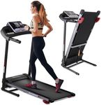 SereneLife Folding Treadmill - Foldable Home Fitness Equipment with LCD for Walking & Running, 6 MPH Speed, 1HP Motor, Cardio Machine, 4 Manual Incline Levels, 12 Programs, Bluetooth, 265lbs Capacity