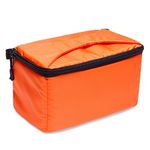 G-raphy Camera Insert Bag DSLR SLR Camera Inner Case Bag Zippered Shockproof Padded Foldable Partition Protective Bag for DSLR SLR Cameras (Orange)