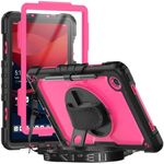 Herize Case Cover for Lenovo Tab M11 2024 with Screen Protector Pen Holder Model TB-330FU/TB331FC Lenovo Xiaoxin Pad 11 Inch | Heavy Duty Rugged Cover W/Stand Hand Shoulder Strap | Rosered