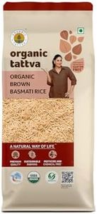 Organic Tattva, Organic Brown Basmati Rice 1 KG | Source of Protein | Naturally Gluten Free | Pesticide and Chemical Free| Pack of 2