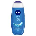 NIVEA Fresh Pure 125 ml Body Wash| Shower Gel with Sea Minerals and Care Oil | Pure Glycerin for Instant Soft & Summer Fresh Skin|Microplastic Free |Clean, Healthy & Moisturized Skin