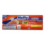 Hefty Slider Jumbo Storage Bags (2.5 Gallon, 12 Count, Pack of 9)