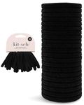 Eco-Friendly Nylon Hair Elastics, Hair Ties for Women, Elastic Hair Bands, 20 Count (Black)