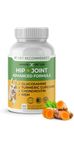 All-Natural Hip & Joint Supplement for Dogs - With Glucosamine, Chondroitin, MSM, and Organic Turmeric - Improves Mobility and Eases Discomfort – Best for Large & Small Dog - 90 Chewable Treats