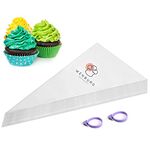 Disposable Piping Bags 12", 100 pcs, 100% Recyclable Plastic Icing Piping Bag for Cake, Cookies, Dessert, Cupcake Decoration, Wenburg