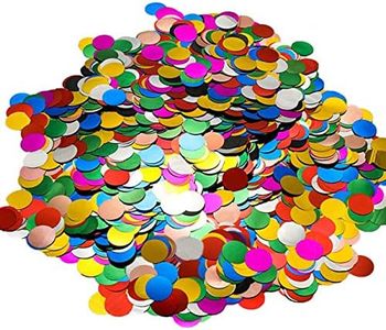 SIPRKAICT Multicolor Metallic Foil Confetti(0.59 inch) Round Dots Glitter Rainbow Table Confetti for Party Wedding Decorations,2.11 OZ per pack