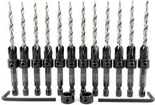 FTG USA Countersink Drill Bit Set for Wood with Tapered Drill Bit 12 Pc #10 (3/16")