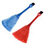 Kuber Industries Computer Brush With Plastic Handle|Computer Keyboard Brush|Kitchen Duster|Laptop Keyboard Brush|Computer Dual Brush|Cleaning Tool For Computer|Pack Of 2|Multicolor