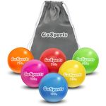 GoSports Plyometric Weighted Balls for Baseball & Softball Training 6 Pack - Variable Weight Balls to Improve Power and Mechanics - Choose Pro or Elite Set