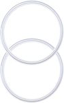 Pack of 2-20/10 oz Replacement Rubber Lid Ring, 3.3 Inch Diameter,Gasket Seals, Lid for Insulated Stainless Steel Tumbler, Cups Vacuum Effect fit for Brands- Yeti, Ozark Trail, Beast, White by C&Berg