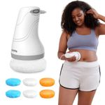 Body Sculpting Machine Electric Cellulite Massager with 6 Washable Pads, Handheld Full Body Massage Machine for Back/Abdomen/Butt/Leg/Arms Deep Massage Relax, Powerful Rotaion Vibration