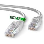 Mr. Tronic Grey Cat 5E Ethernet Cable 15m, High Speed LAN Ethernet Network Cable with RJ45 Ends Connectors, 15m Cat5E Internet Cable 1 Gbps, ADSL AWG24 Patch Cable, UTP CCA Cable (15 Meter, Grey)