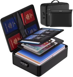 ENGPOW Fireproof Document Bag With Lock, Waterproof File Organizer With Money Bag, 5 Layers Protection Safe Storage for Important Documents, Passport, Laptop, Certificates