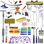 NIUVOCY 159pcs/Set Auto Body Dent Repair Tools Kit,Big Size Slide Puller&Dent Rods Crowbar,paintless Car Dent Lifter Hail Removal,A Complete Car Dent Repair Tools Set for Professional Car Repair Shop