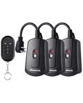 DEWENWILS Outdoor Indoor Wireless Remote Control Outlet Kit, Waterproof Electrical Plug in Remote Light Switch, Separately Controlled 3 Pack Receivers, 100 Feet RF Signal, UL Listed