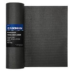 CASOMAN Professional Tool Box and Drawer Liner, Black, Easy Cut Non-Slip Foam Rubber Toolbox Drawer Liner Mat - Adjustable Thick Cabinet Liners, 24inch (Wide) X 24feet (Long)