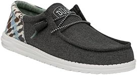 Hey Dude Men's Wally Funk | Men's Loafers | Men's Slip On Shoes | Comfortable & Light-Weight, Grey, 11