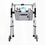 FUSHIDA Walker Bags,Walker Accessories for Elderly,Walker Basket Folding Walker with Cup Holder,Wheelchair Pouch for Walkers,Walker Rollator Bag,Folding Walkers Tote Bag,Walker Pouch for Senior