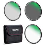 NEEWER 58mm Lens Filter Kit ND8 ND64 CPL Filter Set, Neutral Density+Circular Polarizer Filter Kit with 30 Layers Nano Coating/HD Optical Glass/Water Repellent/Scratch Resistant/Ultra Slim/Filter Bag