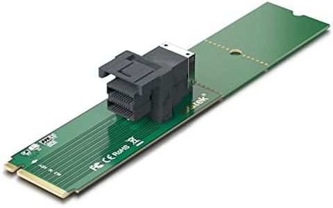 10Gtek M.2 (M Key) to SFF-8643 Adapter for PCIe 3.0 x4 Interface Conversion, Enabling High-Speed NVMe SSD Connectivity in U.2 Storage Systems