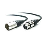 Bajaao Profesional quality, XLR Male to XLR Female Balanced Microphone Cable- Black 6M / 20ft