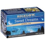 Bigelow Sweet Dreams Herbal Tea, Relaxing Blend of Chamomile & Mint, Caffeine Free, 20-Count Boxes (Pack of 6)