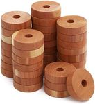 Juvale Cedar Rings for Hangers, Cedarwood Closet and Drawer Freshener (1.5 in, 36 Pack)