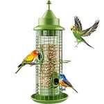 Decflow Bird Feeder, Wild Metal Bird Feeders for Outdoor (C-Tube Feeder(2.2-Pound))