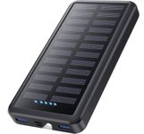 Power Bank 42800mAh Portable Charger,PD 3.0 Fast Charging Battery Pack Cell Phone Charger, 3 Outputs Solar Charger with LED Flashlight for iPhone 16/15/14/13/12, Samsung Google Android Phone