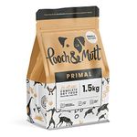 Pooch & Mutt - Primal High Protein Grain Free Dry Dog Food (Small Sized Kibble), Lamb And Ostrich Flavour, 1.5kg