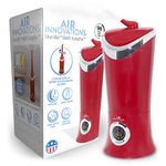 Air Innovations MH-701B-RED Great Clean Mist Digital Tabletop and Floor Standing Humidifier with Remote, Red