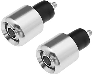 eMagTech 2Pcs 7/8 Inch 22mm Motorcycle Handlebar Ends Plug Aluminum Alloy Motorbike Handlebar Ends Plug Handle Bar End Plug for 22mm Diameter Handlebar Silver