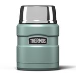 Thermos Stainless King Food Flask, 470ml Capacity - Sleek Multi- Purpose Flask for Daily Food Prep - Durable Stainless Steel with Classic Duck Egg Finish - Ideal for On-the-Go Meals & Drinks