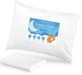 Toddler Pillow with Pillowcase - 13x18 Organic Cotton Toddler Pillows for Sleeping - Soft Little Travel Pillows for Boys & Girls, Kids Bedding Set, Perfect for Cot Crib, Daycare, Car Trips