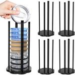 Joyclub 4 Set Acrylic Cup Lid Holder Organizer for 16oz Glass Cups with Lids and Straws, Cup Lid Storage for 20oz Straight Stainless Steel Tumbler with Lids