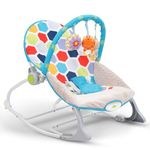 Baybee Bella 2 in 1 Baby Rocker and Bouncer for Babies | Toddler Rocking Chair for Newborn with Adjustable Seat, Calming Vibrations, Hanging Toys & Music | Portable Baby Swing for 0 to 2 Years (Blue)