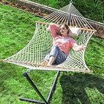 PNAEUT Double Rope Hammock with Sta