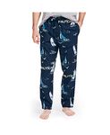 Nautica Men's Soft Woven 100% Cotton Elastic Waistband Sleep Pajama Pant, Sailboat Blue, Medium