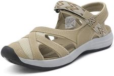 DREAM PAIRS Women's Sport Athletic Sandals Outdoor Hiking Sandals,Size 9,BEIGE,181103