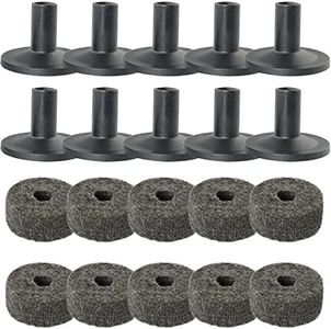 MEETOOT 10 Sets Cymbal Stand Felt Washer Gray Drum Cymbal Stand Sleeves Drumset Kit Accessories