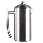 frieling 0143 French Press Double-Walled Stainless Steel Matt Brushed 23 fl.oz Approx. 680 ml with Patented Double Sieve
