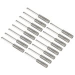 PATIKIL 7/32 Inch Diamond Chainsaw Sharpener, 16 Pack Sharpening Stone Polishing Grinding File Tool, Silver