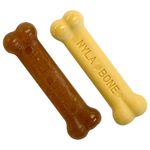 Nylabone Gentle Puppy Dog Teething Chew Toy Bones, Chicken/Peanut Butter Flavour, XS, for Puppies Up to 7kg (Twin Pack), for All Breed Sizes